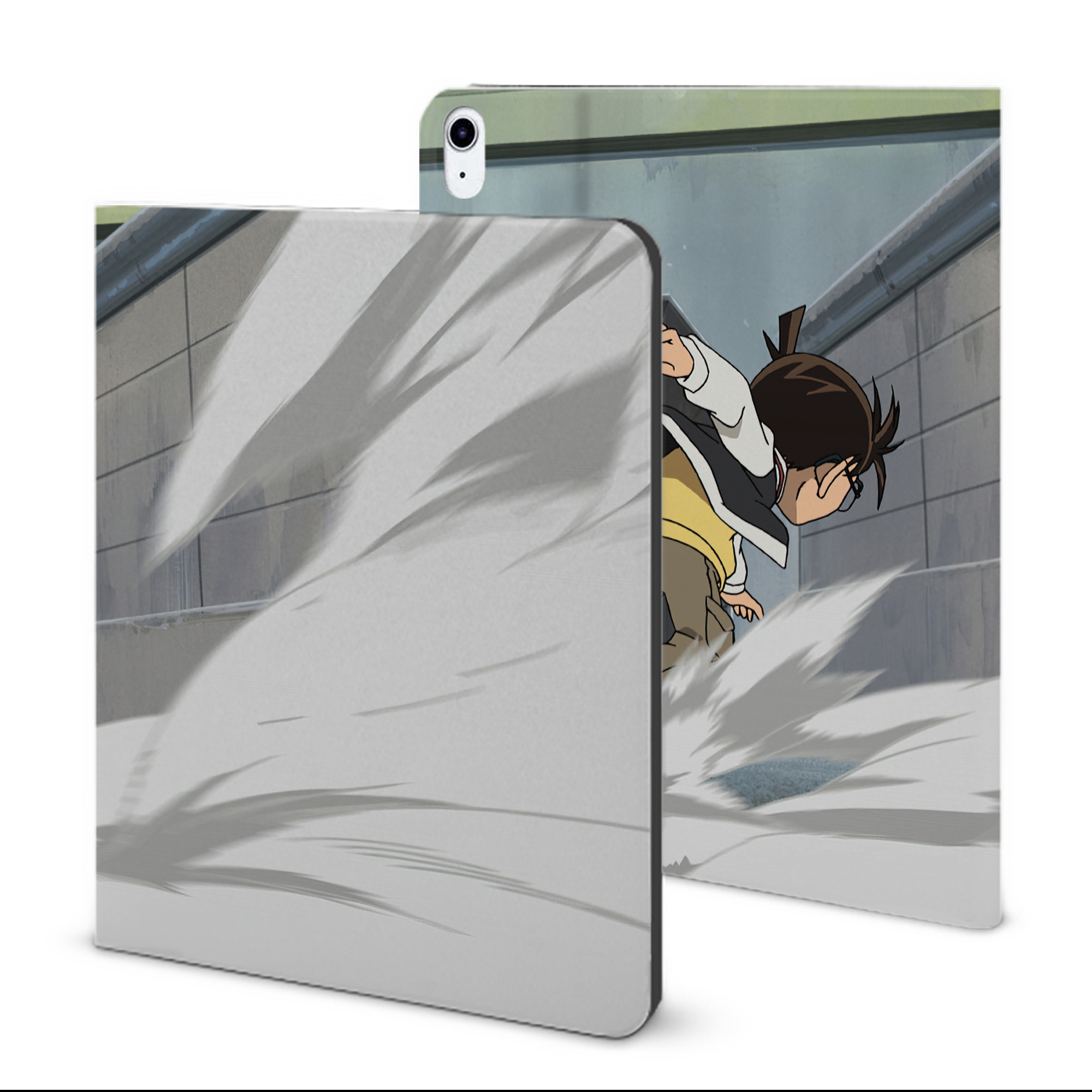 （画像用） 名探偵コナン Detective Conan IPad ケース ブック型 PUレザー TPU 耐衝撃 軽量 薄型 ペン収納なし 全面保護 IPad 各モデル対応